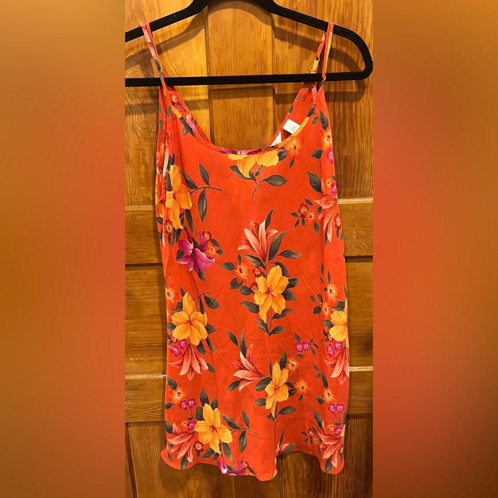 VINTAGE Y2K Victoria's Secret Orange Floral Slip